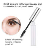 Empty Mascara Tube, Rubber Inserts 5 Colors 10ml Transparent Tube with Eyelash Wand Empty Mascara Container Bottle for Castor Oil(3# Matte Silver)